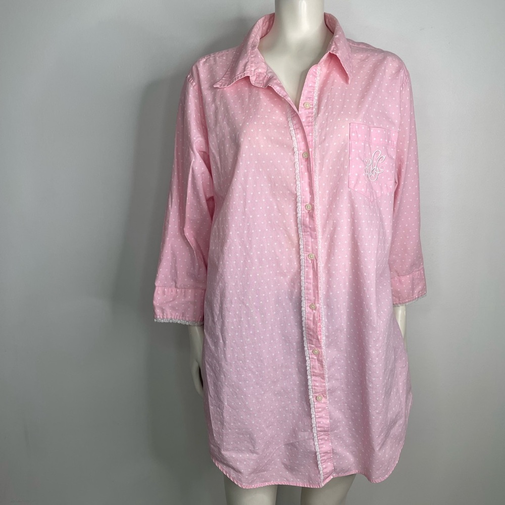 Ralph Lauren Pink Dot Button-Down Shirt - Picture 3 of 10